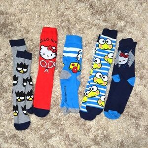 5 Sets Of Hello KittyColorful Cartoon Character Socks Set